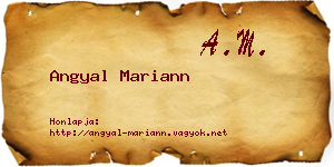 Angyal Mariann névjegykártya